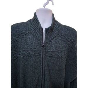 Full-Zip Cardigan Sweater cotton blend Plus sz boho cottagecore warm soft casual